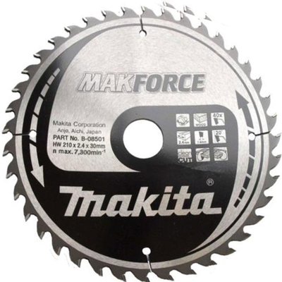 Пиляльний диск Makita MAKForce 210 мм 40 зубів (B-08501) B-08501 фото