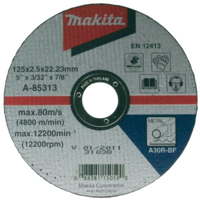 Отрезной диск по металлу 125х2,5 30R, плоский Makita (A-85313) A-85313 фото