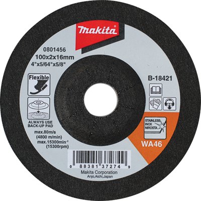 Гибкий шлифовальный диск по нержавеющей стали 100 мм Makita (B-18421) B-18421 фото