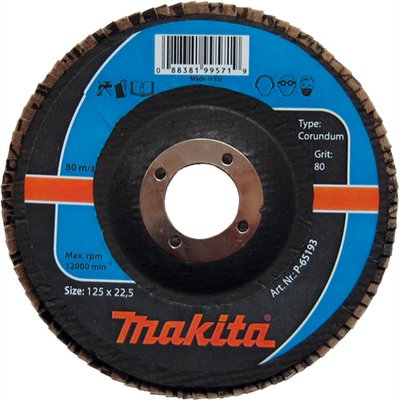 Пелюсточний диск для сталі корунд Makita 125 мм K40 (P-65171) P-65171 фото