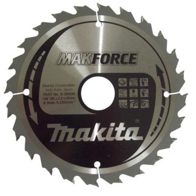 Пиляльний диск Makita MAKForce 165 мм 24 зуби (B-08305) B-08305 фото