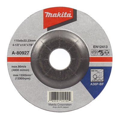 Шліфувальний диск по металу 115x6 36P Makita (A-80927) A-80927 фото