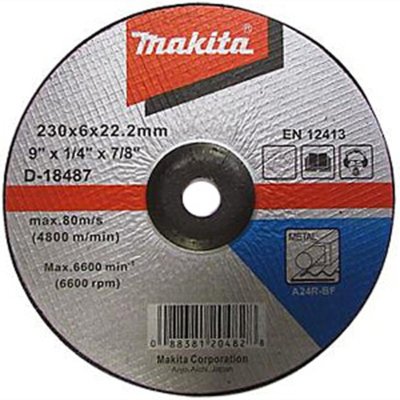 Шлифовальный диск по металлу 230х6 24R Makita (D-18487) D-18487 фото