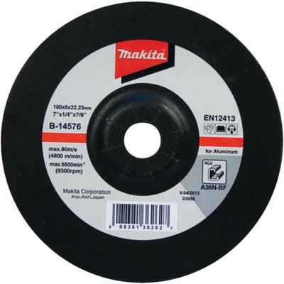 Шліфувальний диск для алюмінія 125x6 36N Makita (B-17653) B-17653 фото