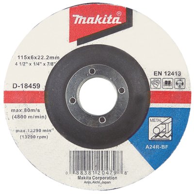 Шліфувальний диск по металу 180х6 24R Makita (D-18471) D-18471 фото