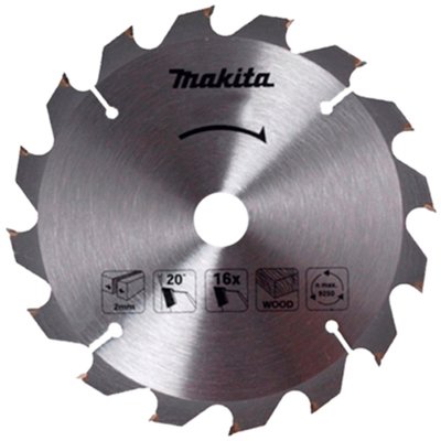 Пиляльний диск Makita ТСТ по дереву 185x30мм x 16 зубів (D-52582) D-52582 фото