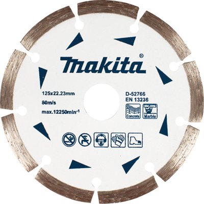 Алмазний диск по бетону та мармуру сегмент 125x22.23 мм Makita (D-52766) D-52766 фото