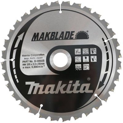 Пиляльний диск Makita MAKBlade 255 мм 32 зуби (B-08925) B-08925 фото