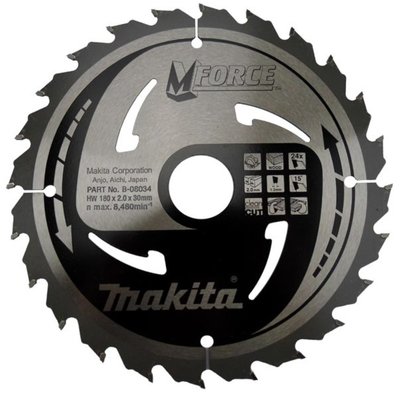 Пиляльний диск Makita MForce 180 мм 24 зуби (B-08034) B-08034 фото