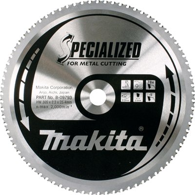 Пиляльний диск по сталі Makita SPECIALIZED 305 мм 25,4 78 зубів (B-09793) B-09793 фото
