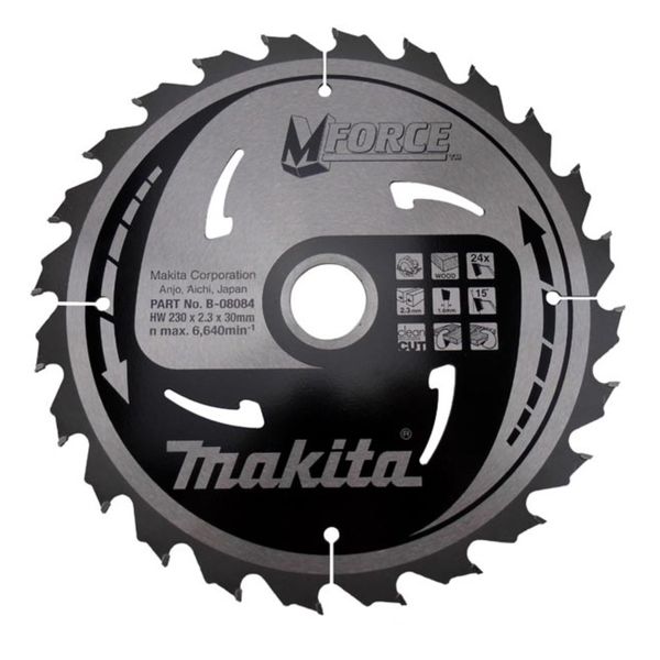 Пильный диск Makita MForce 230 мм 24 зуба (B-08084) B-08084 фото